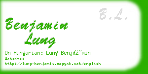 benjamin lung business card